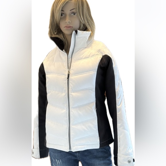 Obermeyer White Ski Duck Down Jacket  Size 4 - Picture 2 of 15